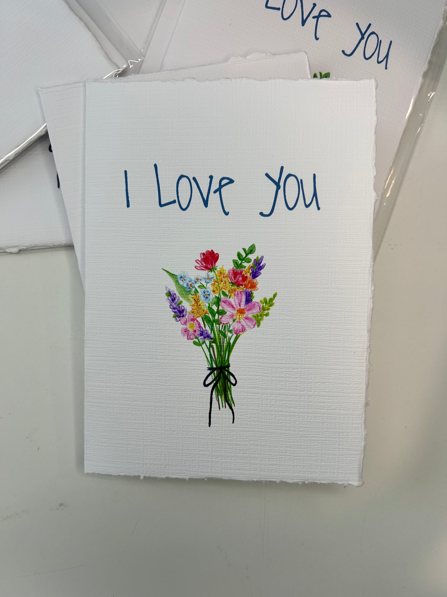 I Love You bouquet card