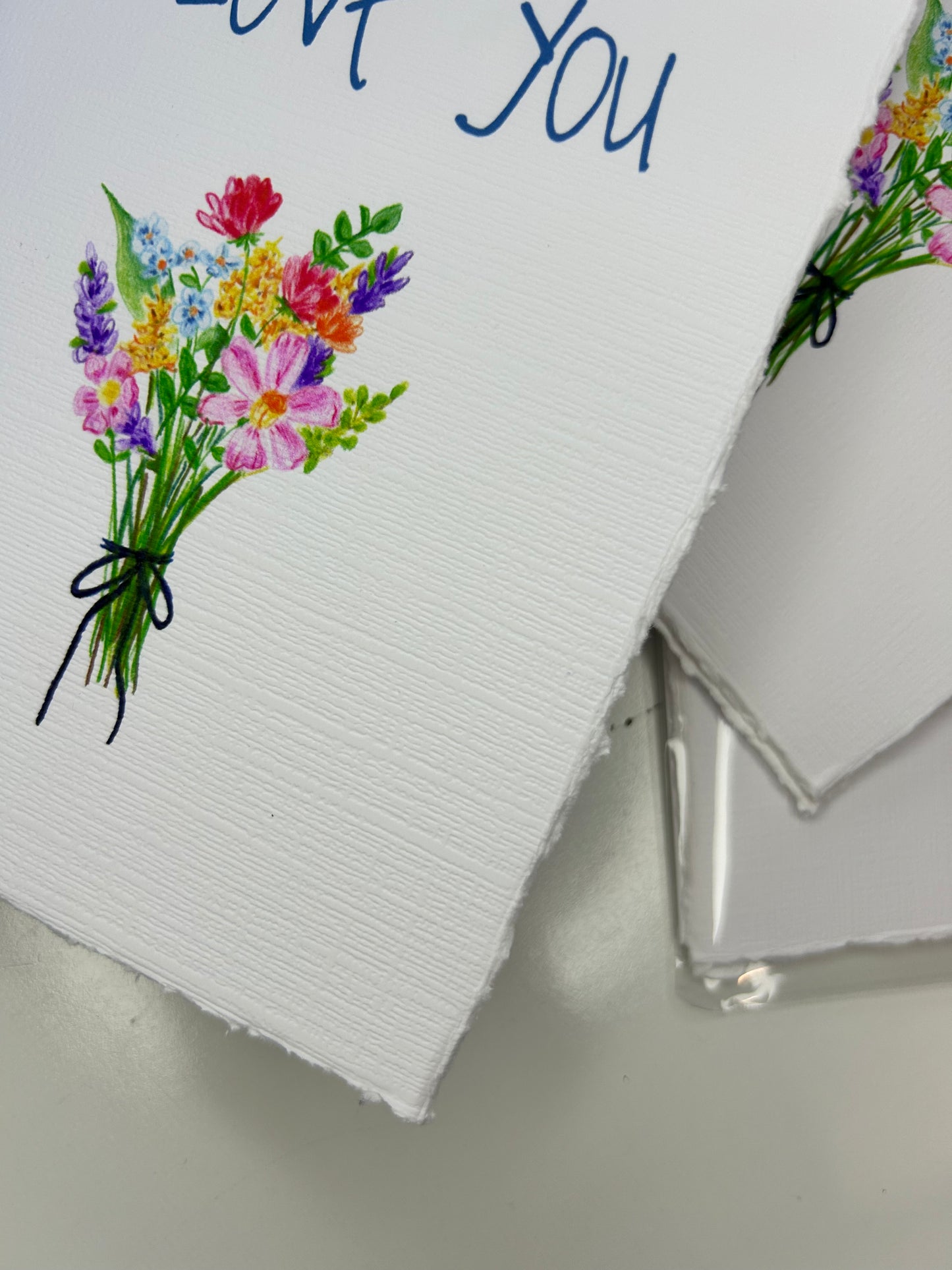 I Love You bouquet card