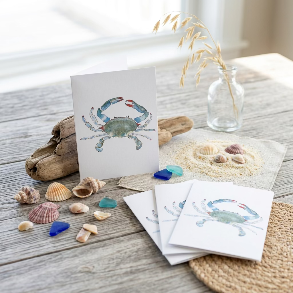 Blue Crab Greeting Card