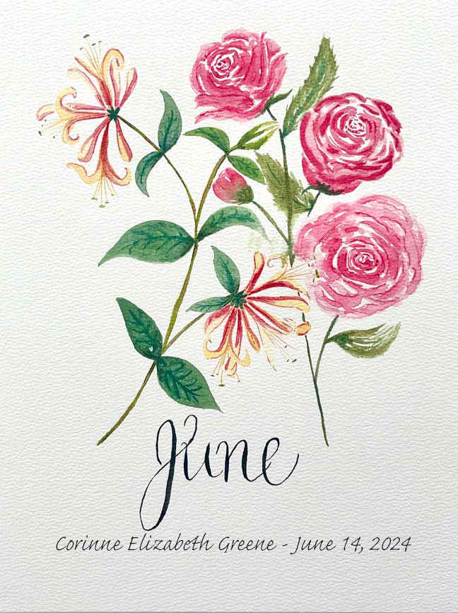 June Birth Month Floral