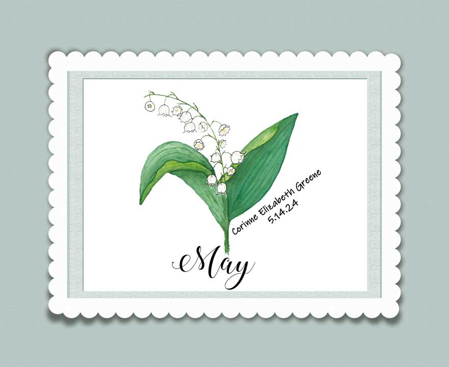 May Birth Month Floral