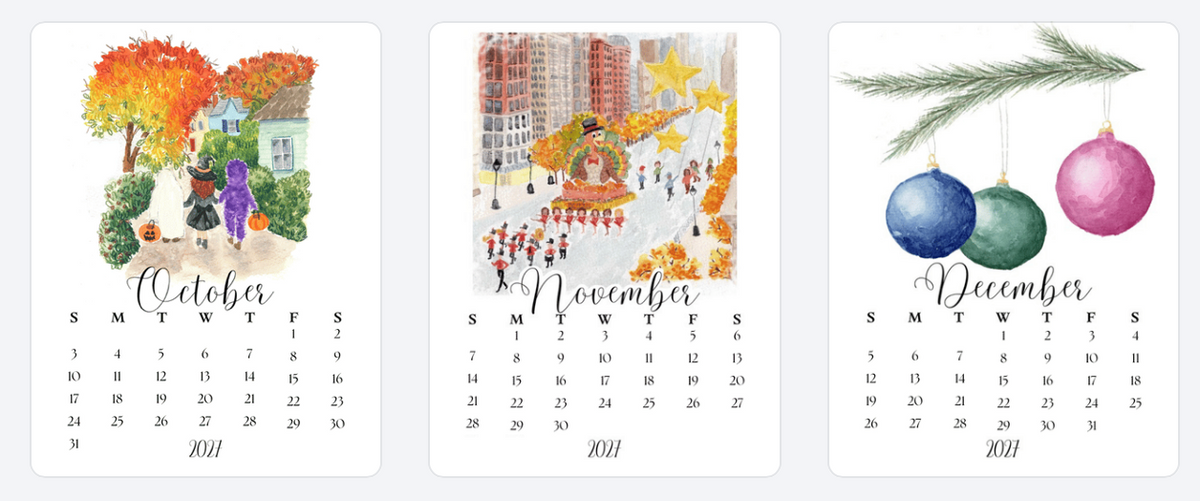 2027 Desk Calendar