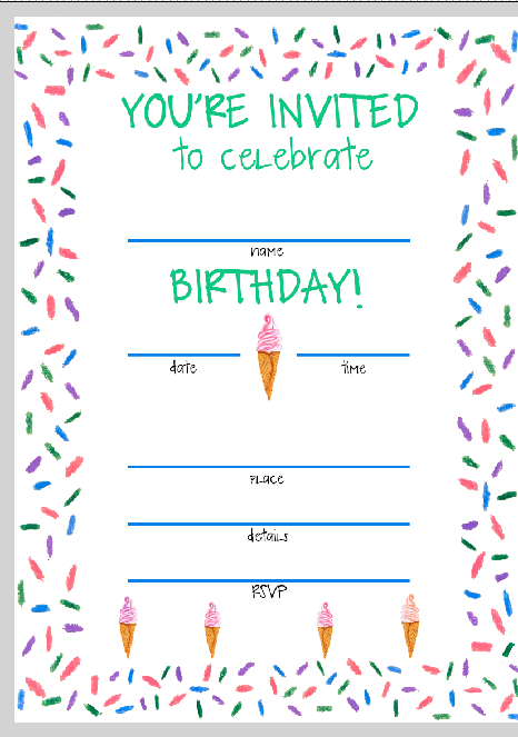 Ice cream cone birthday bundle